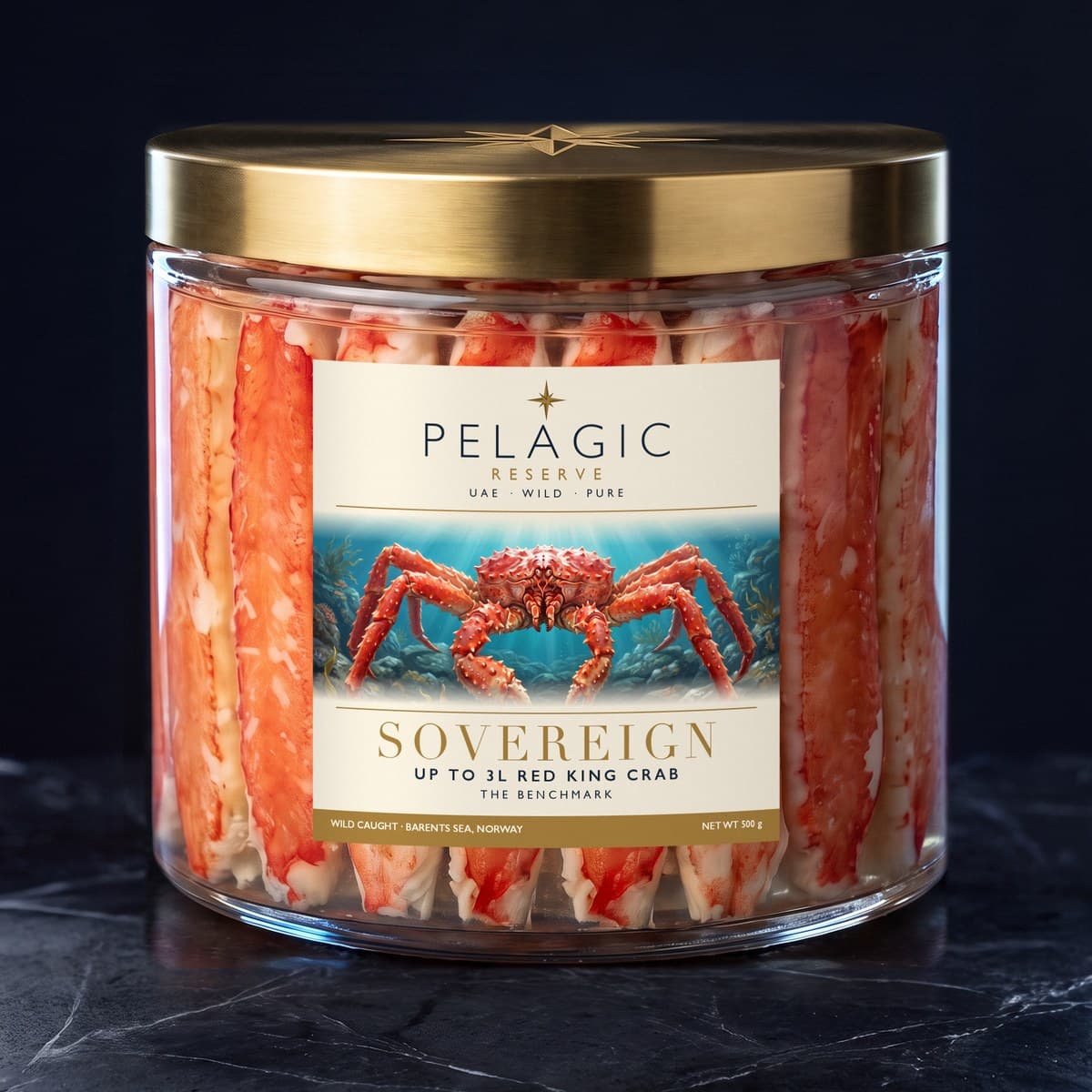 PELAGIC RESERVE Sovereign, 500 g jar (illustrative image)