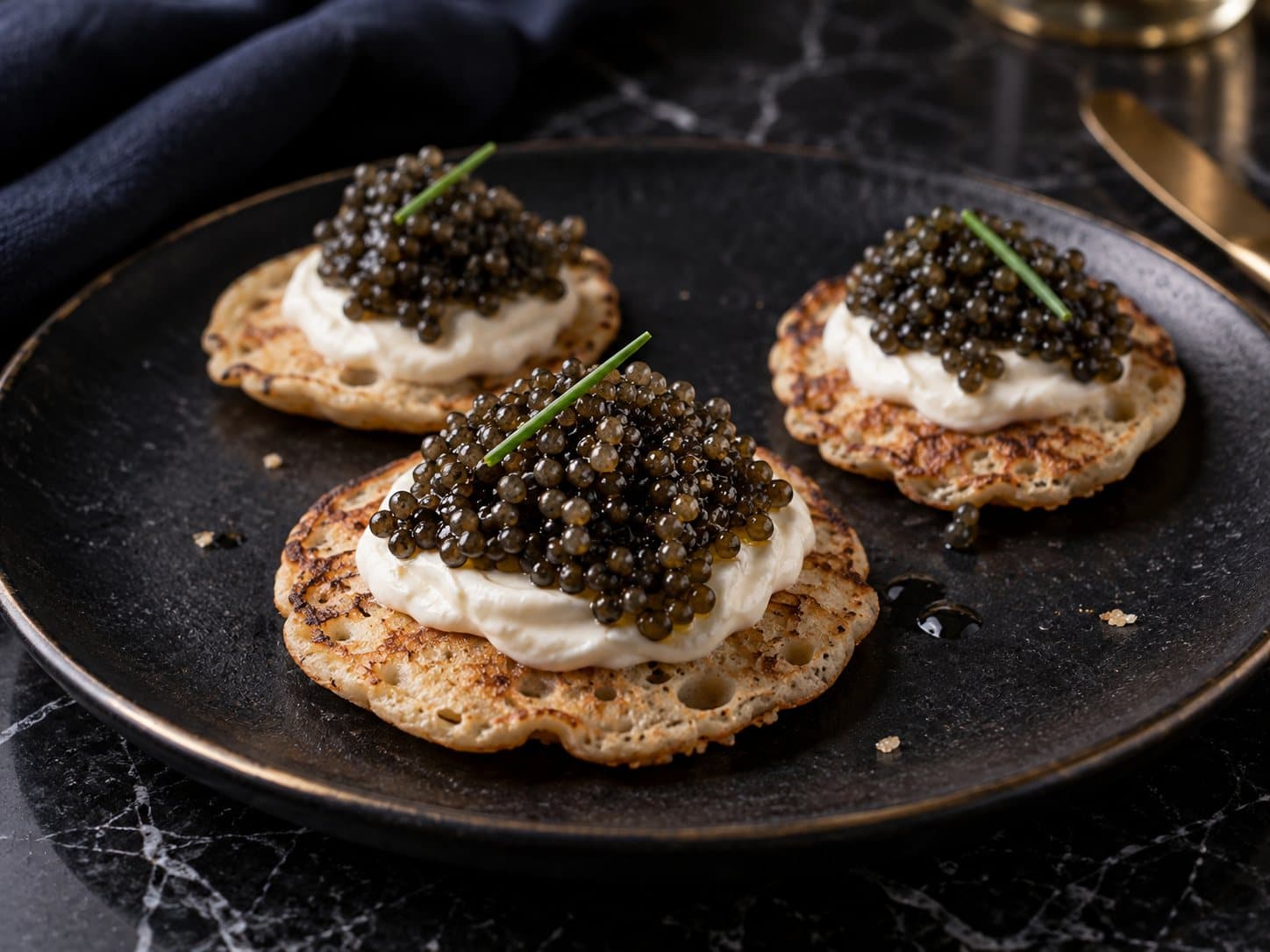 Oscietra blini (illustrative image)